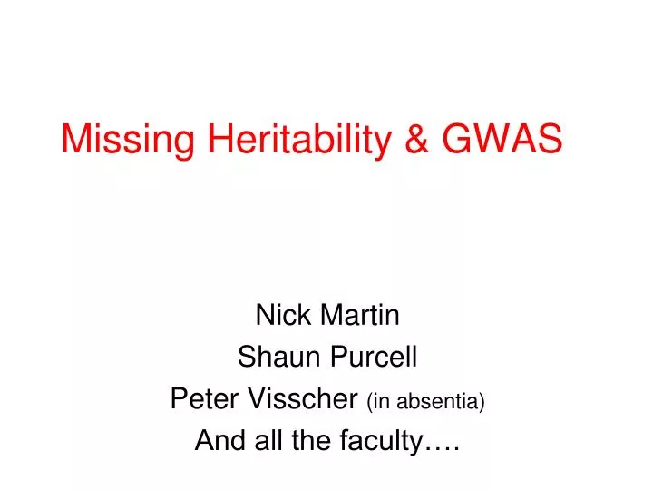missing heritability gwas