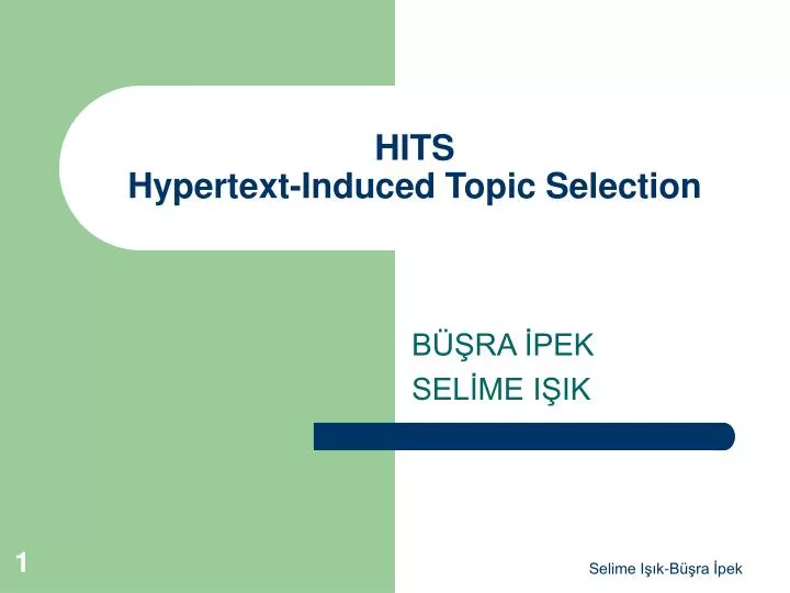 hits hypertext induced topic selection
