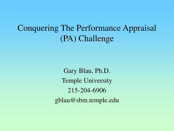 conquering the performance appraisal pa challenge