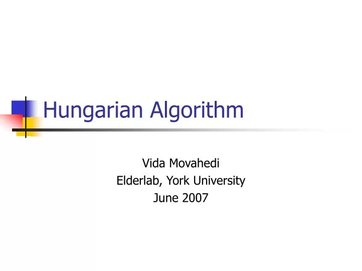 hungarian algorithm