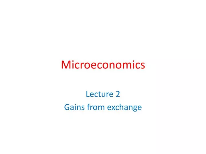 microeconomics