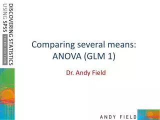 Comparing several means: ANOVA (GLM 1)