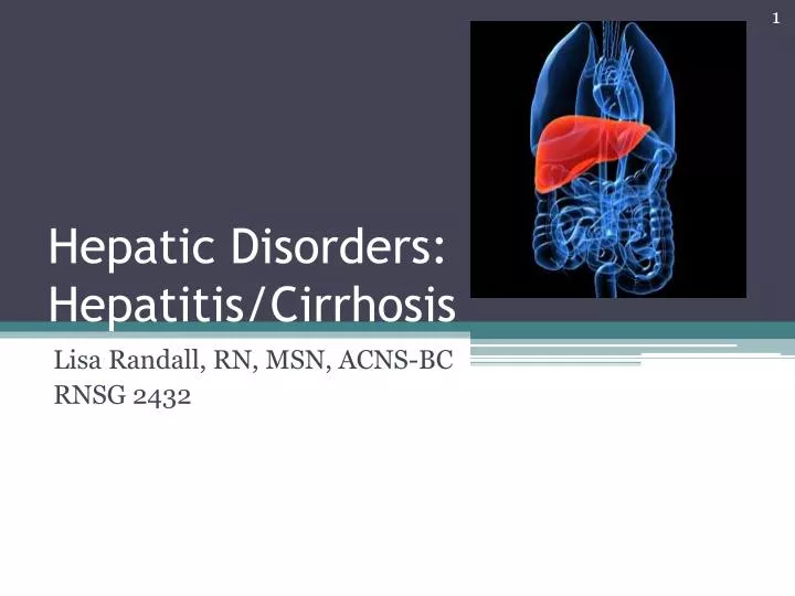 hepatic disorders hepatitis cirrhosis