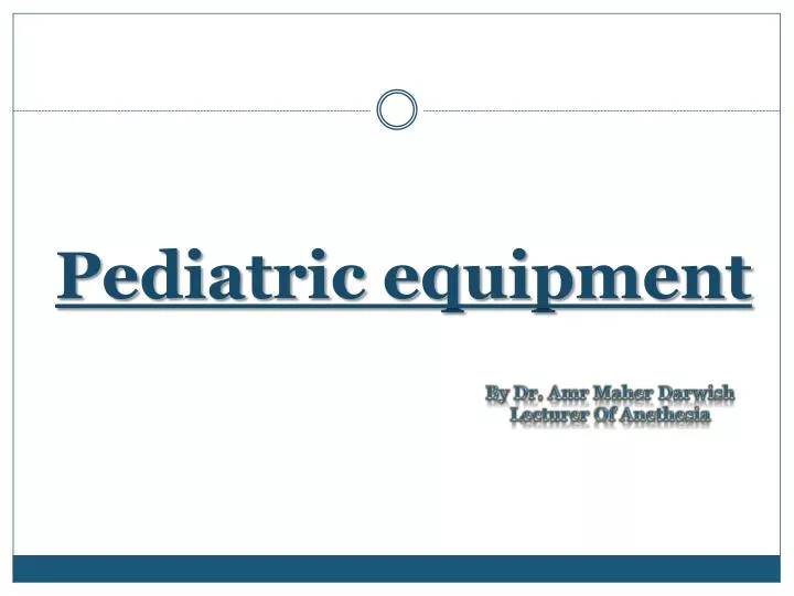 pediatric equipment