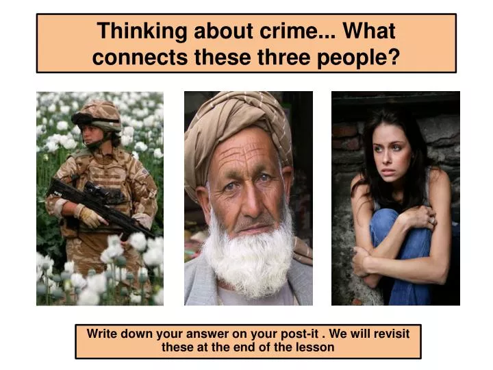 thinking about crime what connects these three people
