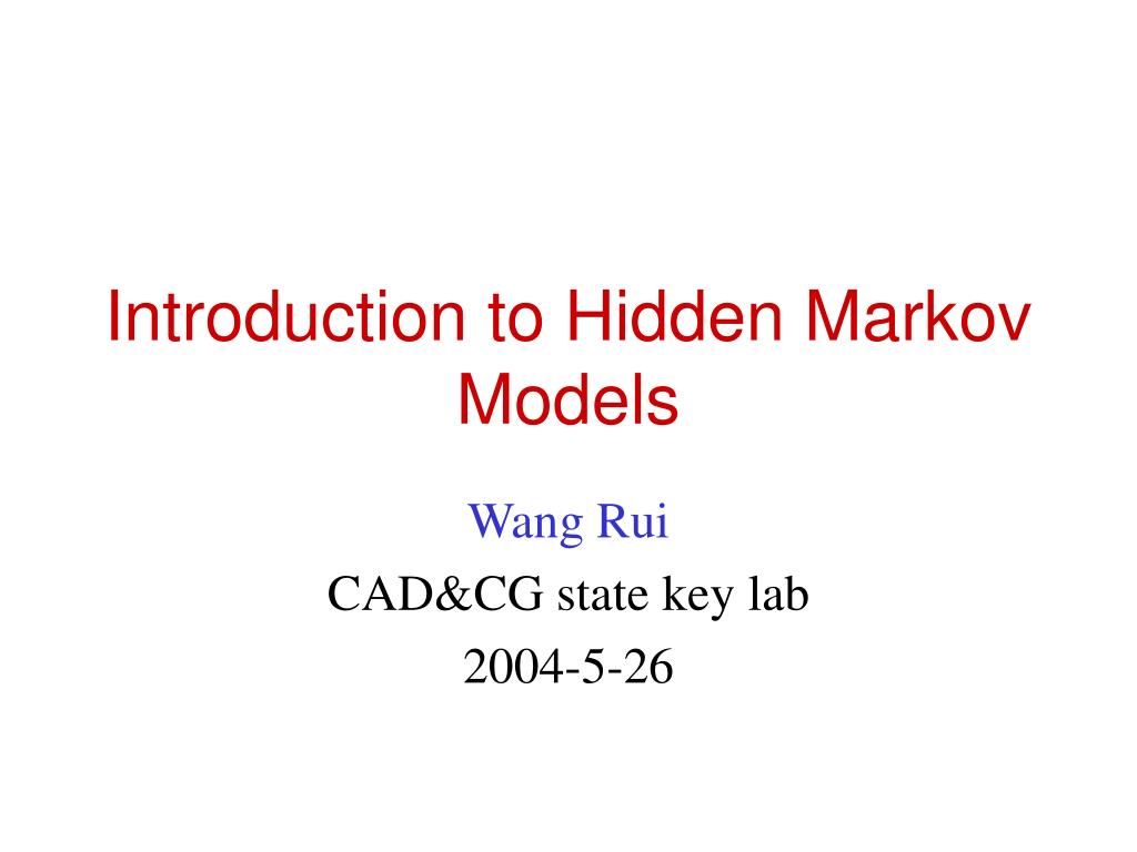 PPT - Introduction to Hidden Markov Models PowerPoint Presentation ...