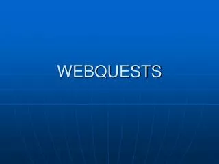 WEBQUESTS