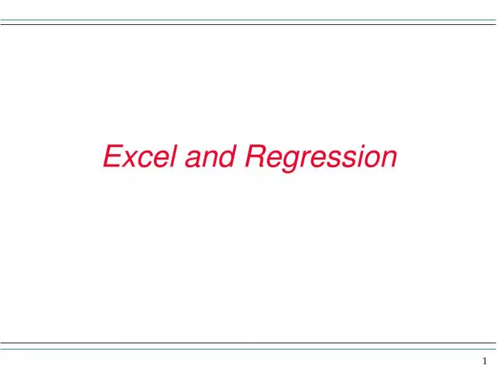 excel and regression