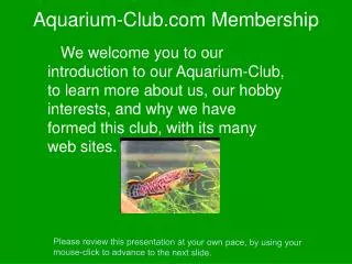Aquarium-Club.com Membership