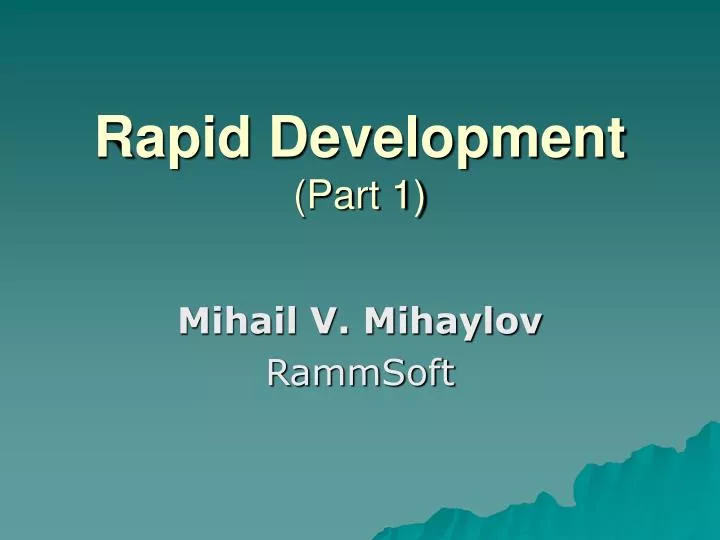 rapid development part 1