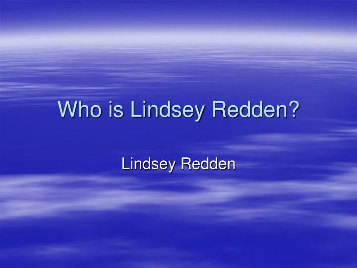 who is lindsey redden