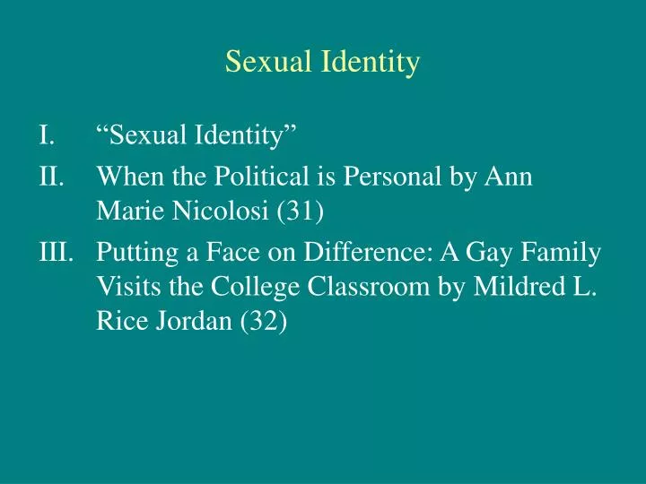 sexual identity