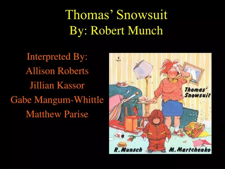 thomas snowsuit by robert munch