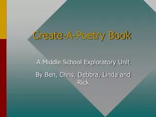 Create-A-Poetry Book