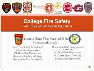 College Fire Safety Fire Education for Higher Education