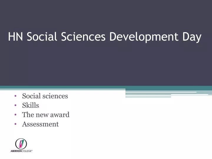 hn social sciences development day