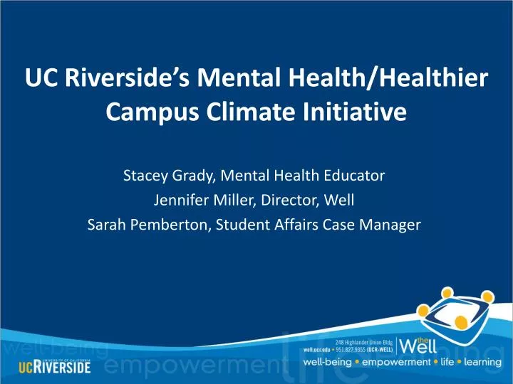uc riverside s mental health healthier campus climate initiative