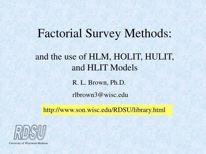 factorial survey methods
