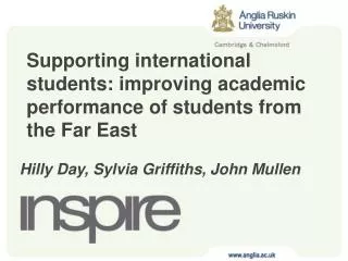 Supporting international students: improving academic performance of students from the Far East