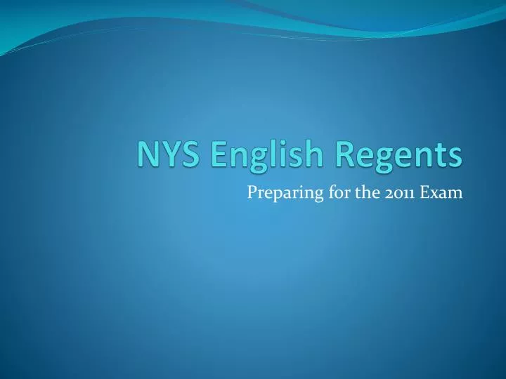 nys english regents