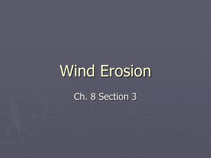 wind erosion