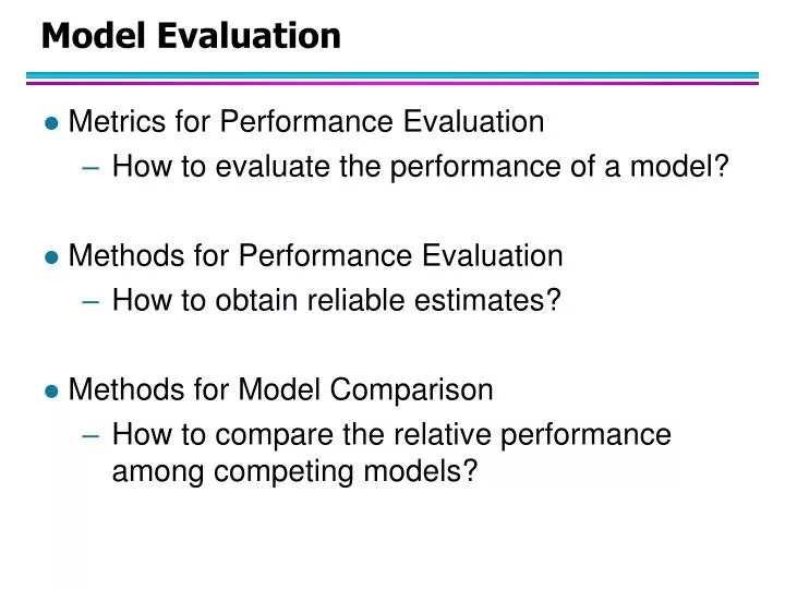 model evaluation
