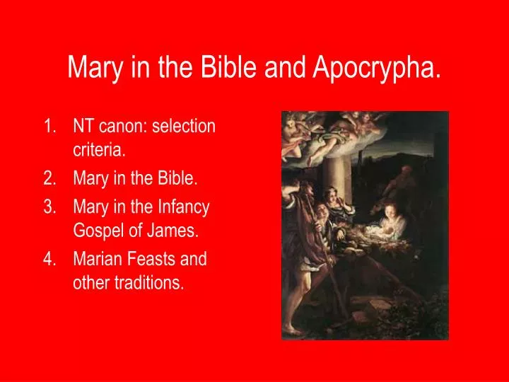 mary in the bible and apocrypha