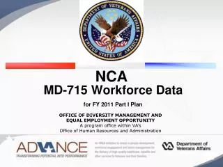 NCA MD-715 Workforce Data for FY 2011 Part I Plan