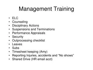 Management Training