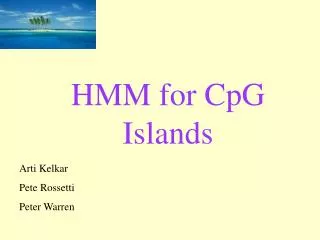 HMM for CpG Islands