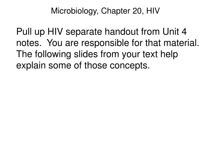 microbiology chapter 20 hiv