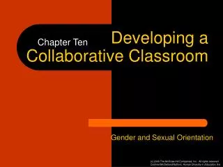 Developing a Collaborative Classroom