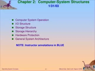 Chapter 2: Computer-System Structures 1/31/03
