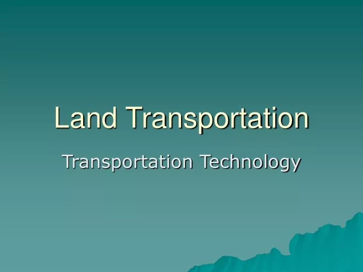 land transportation