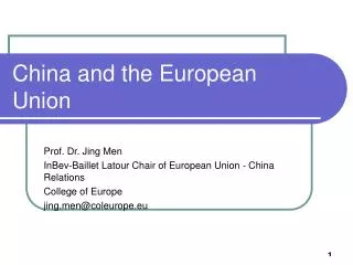 China and the European Union