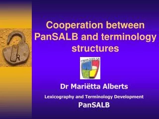 Cooperation between PanSALB and terminology structures