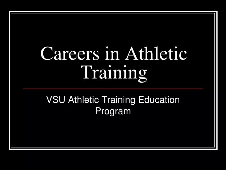 careers in athletic training