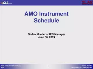 AMO Instrument Schedule