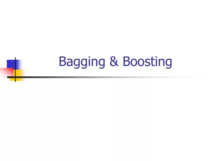 bagging boosting