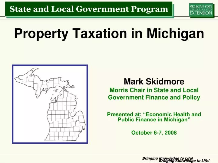 property taxation in michigan