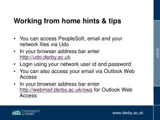 Working from home hints &amp; tips
