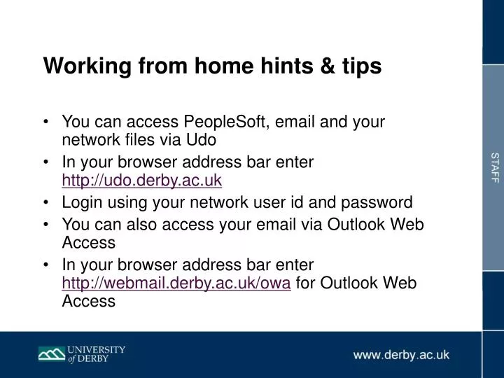 working from home hints tips