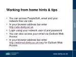 Working from home hints &amp; tips - slide 1