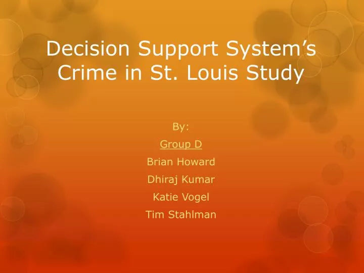 decision support system s crime in st louis study