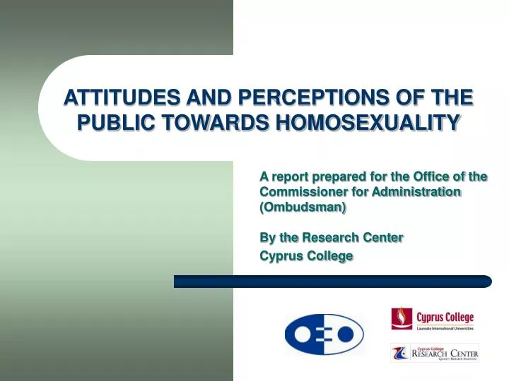 attitudes and perceptions of the public towards homosexuality