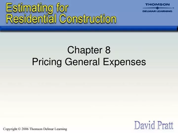 chapter 8 pricing general expenses