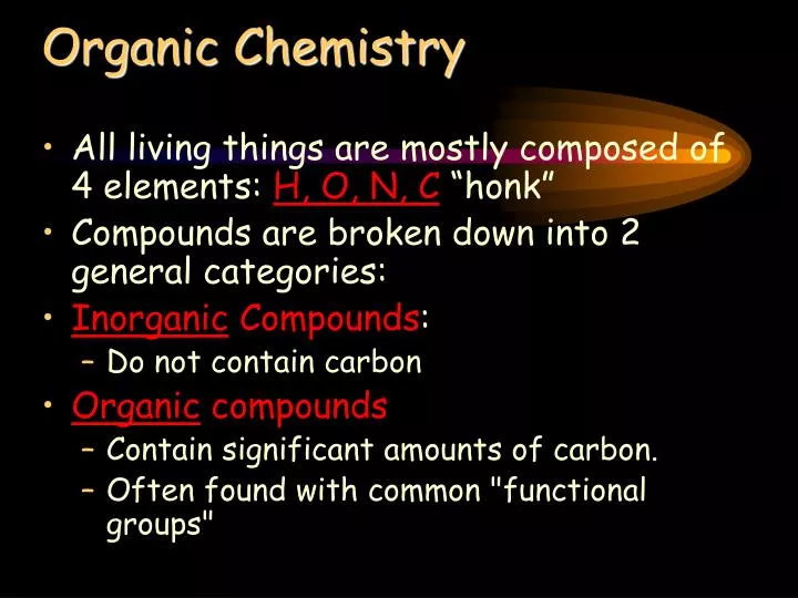 organic chemistry