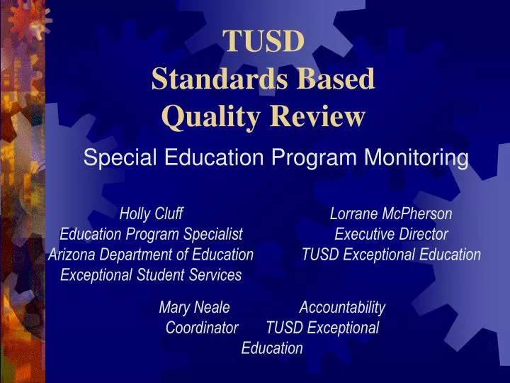 tusd standards based quality review