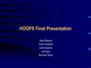 HOOPS Final Presentation