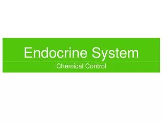 Endocrine System